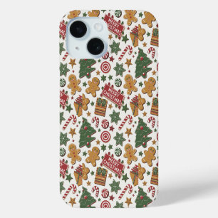 Funda Para iPhone 15 Galletas de pan de jengibre, caramelos y árboles d