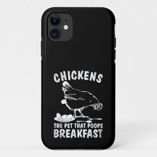 Funda Para iPhone 11 Gallinas Divertidas Mascota Caca Desayuno Granjero