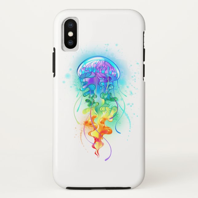 Funda De Case-Mate Para iPhone Gallito arcoiris (Reverso)