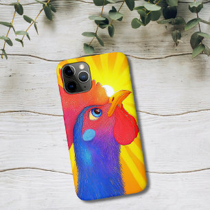 Funda Para iPhone 11 Pro Gallo Colorido con Explosión de Sol