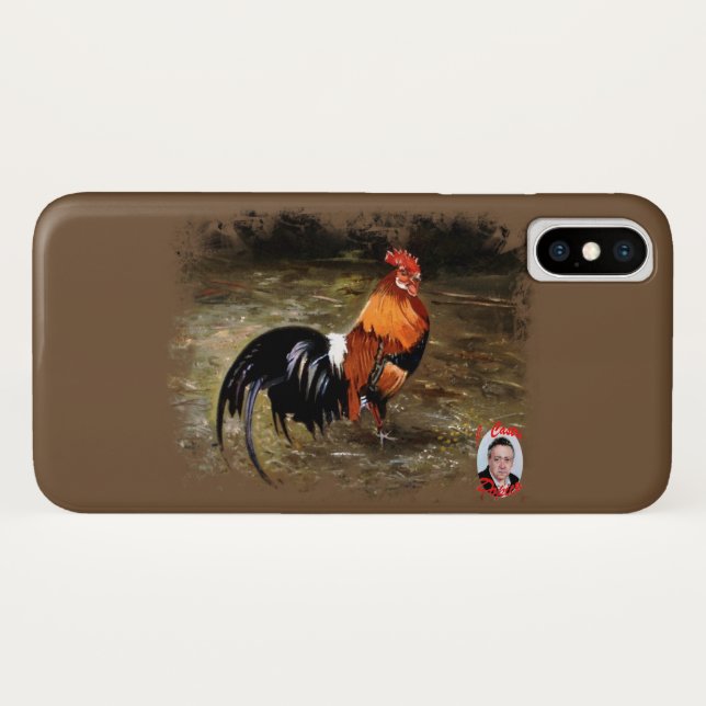 Funda De Case-Mate Para iPhone Gallo/Galo/Rooster (Reverso (horizontal))