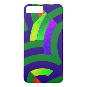 Funda Para iPhone 8 Plus/7 Plus galones verdes/azules modernos elegantes