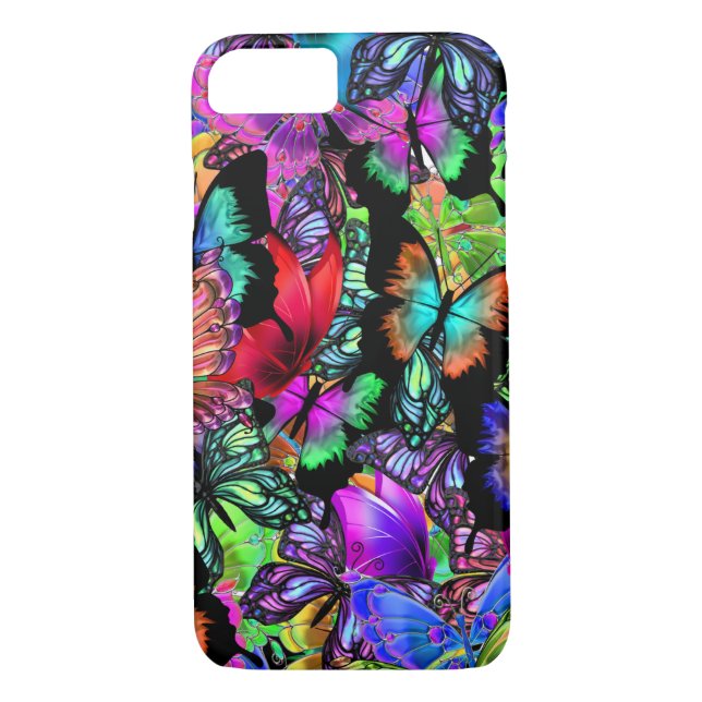 Funda De Case-Mate Para iPhone Galore de las mariposas de negrita (Reverso)