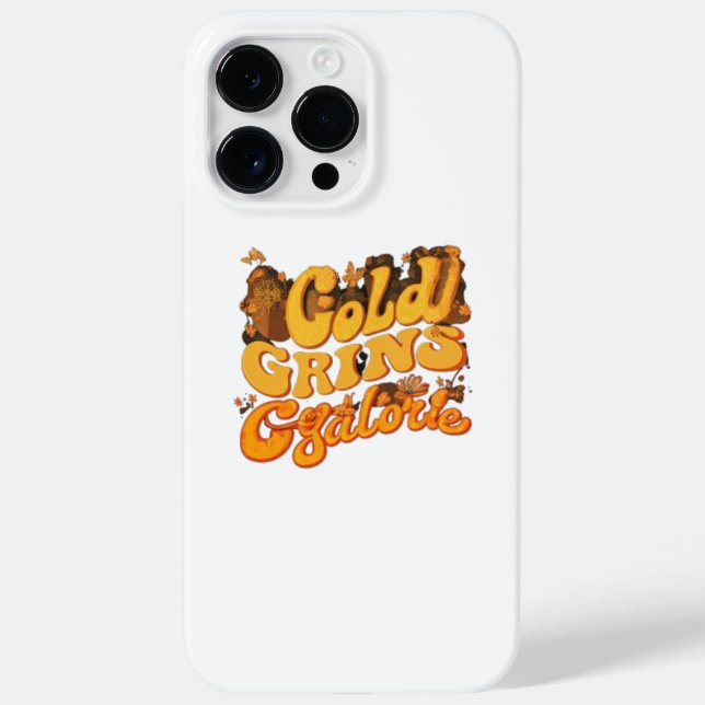 Funda De Case-Mate Para iPhone Galore Gold Grins (Reverso)