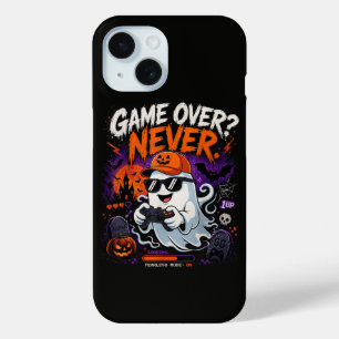 Funda Para iPhone 15 Game Over Nunca Divertido Fantasma Gamer Halloween