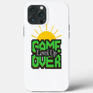 Funda Para iPhone 13 Pro Max Game Over, Revive juegos retro con, sube de nivel