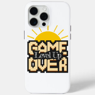 Funda Para iPhone 15 Pro Max Game Over, Revive juegos retro con, sube de nivel