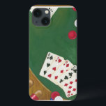 Funda Para iPhone 13 Ganando mano de póquer seis a diez<br><div class="desc">¡Ojalá cada mano de póker fuera tan buena! Una de seis a diez es la mano ganadora en esta pintura de Chariklia Zarris. ¡Dése una mano ganadora comprando esta pieza!</div>