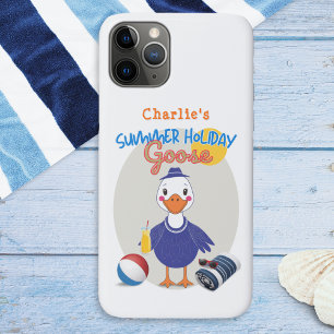 Funda Para iPhone 11 Pro Ganso divertido de vacaciones de verano retro pers