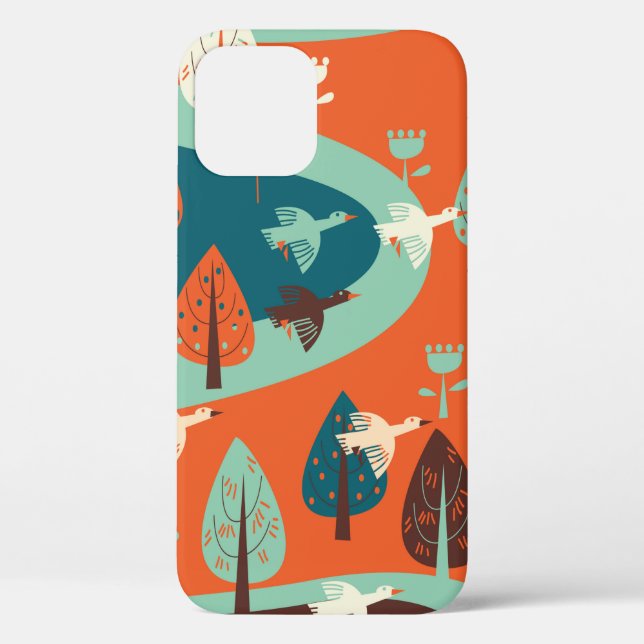 Funda De Case-Mate Para iPhone gansos y bosques (Reverso )