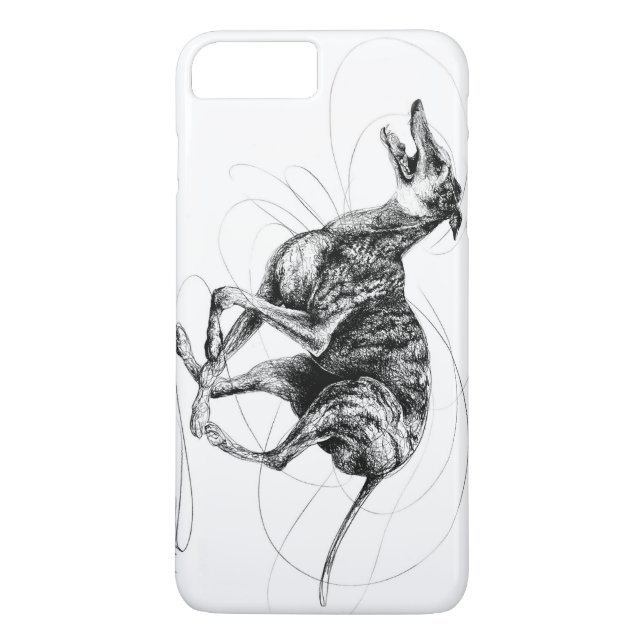 Funda De Case-Mate Para iPhone Garabato I, galgo (Reverso)