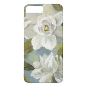 Funda Para iPhone 8 Plus/7 Plus Gardenias en azul de la pizarra