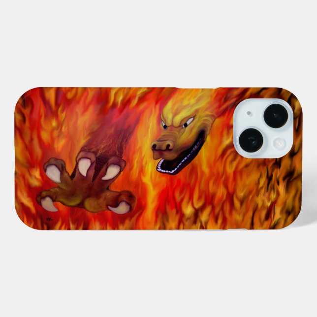 Funda De Case-Mate Para iPhone Garfa de Dragón Rojo (Reverso (Horizontal) )