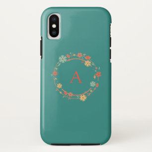 Funda Para iPhone XS Garland floral moderno personalizado