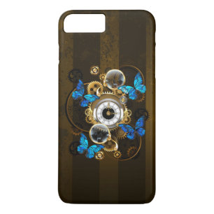 Funda Para iPhone 8 Plus/7 Plus Gases de vapor y mariposas azules