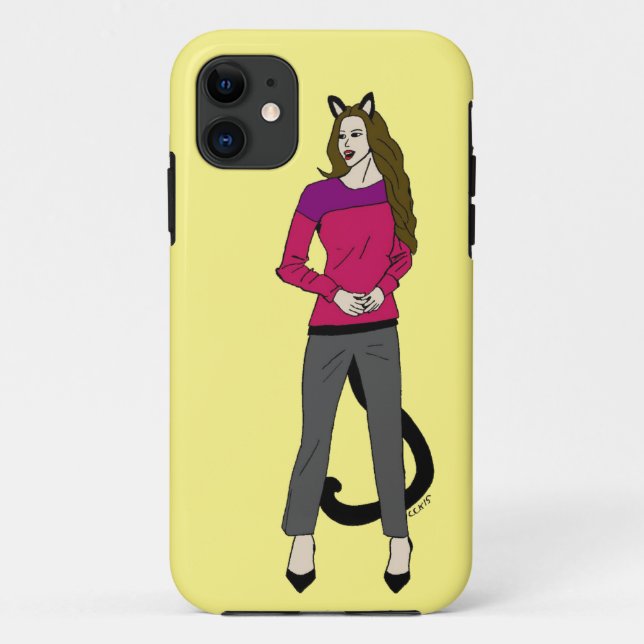 Funda De Case-Mate Para iPhone gatita  (Reverso)