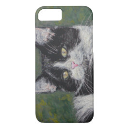 Funda Para iPhone 8/7 Gatito blanco y negro en verano