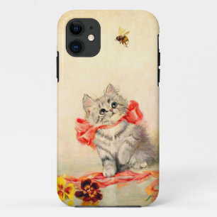 Funda Para iPhone 11 Gatito con cinta roja