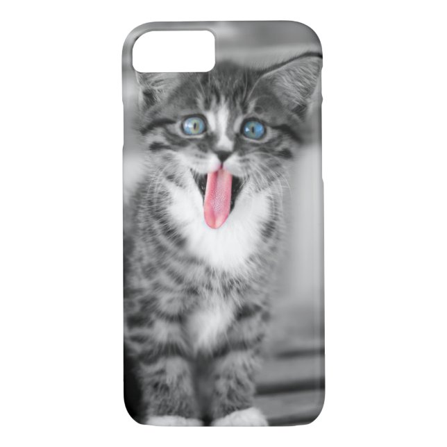 Funda De Case-Mate Para iPhone Gatito divertido (Reverso)