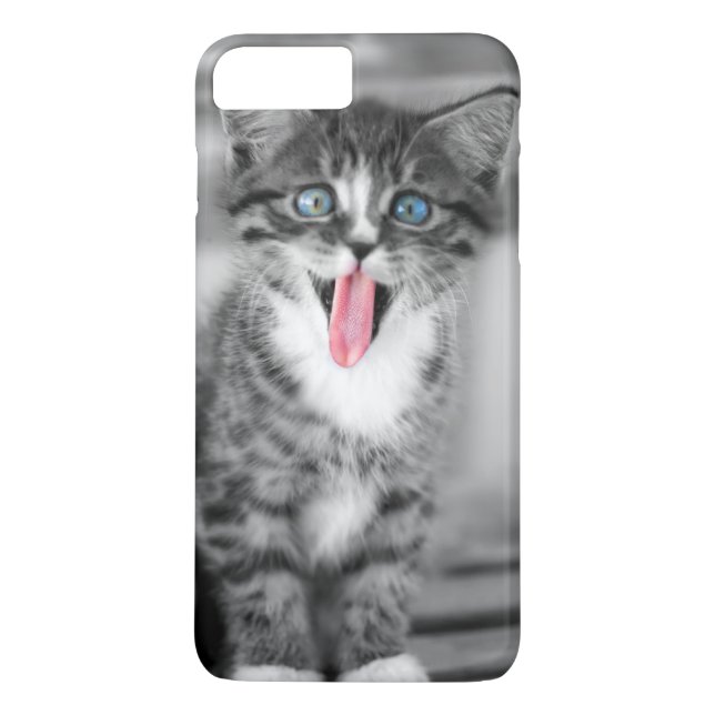 Funda De Case-Mate Para iPhone Gatito divertido (Reverso)