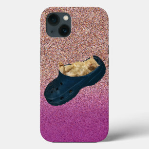 Funda Para iPhone 13 Gatito Dormido En Zapato De Croc, Funda De Iphone 