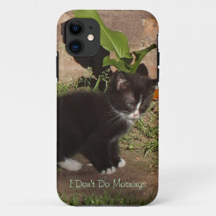 Funda Para iPhone 11 Gatito gruñón- No hago mañana Funda de iPhone 5
