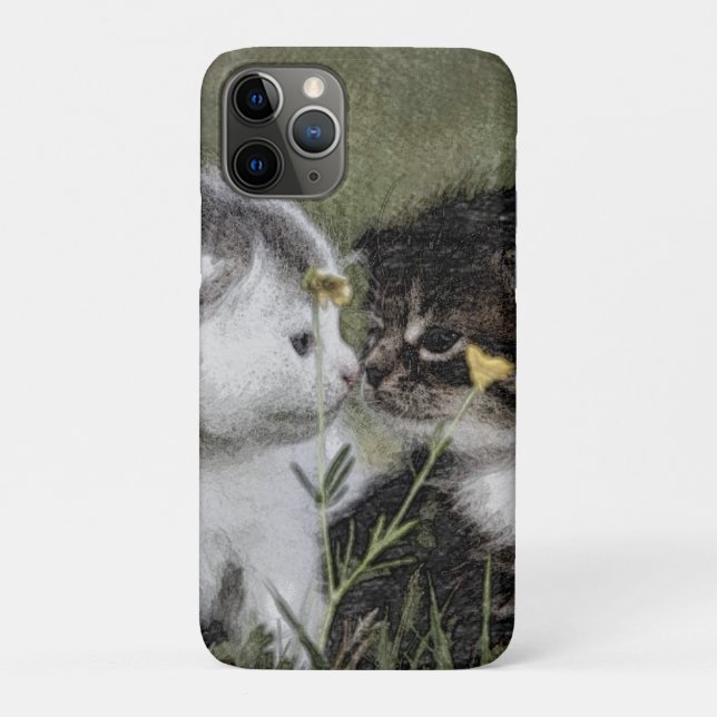 Funda De Case-Mate Para iPhone Gatito, lindo, naturaleza (Reverso)