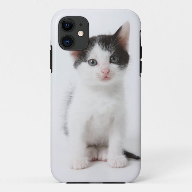 Funda De Case-Mate Para iPhone Gatito manchado negro (Reverso)