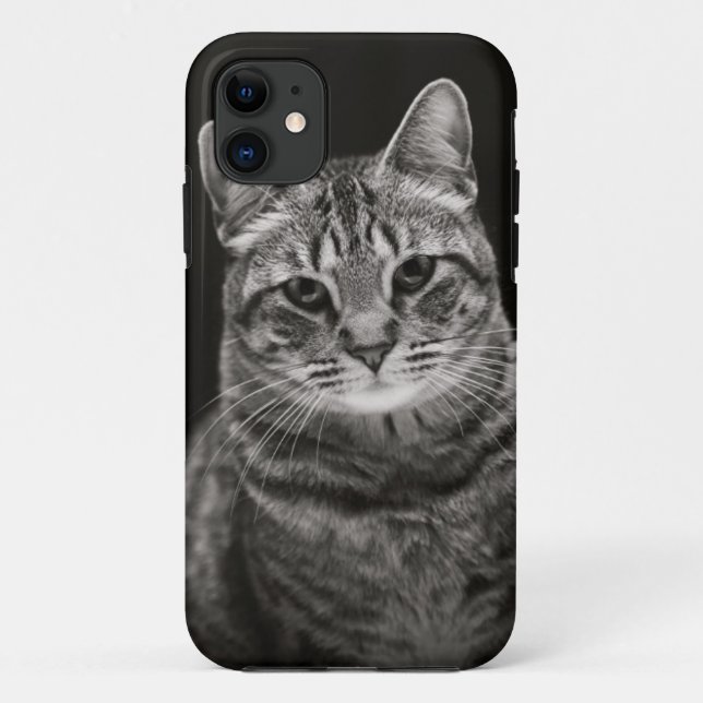 Funda De Case-Mate Para iPhone Gatito negro del Tabby (Reverso)