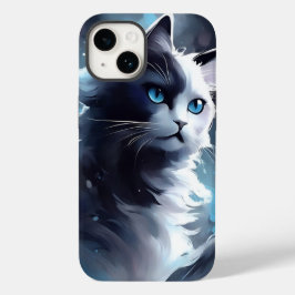 Funda Para iPhone 14 De Case-Mate Gatito negro y blanco místico | Gato acuático