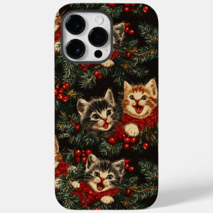 Funda Para iPhone 14 Pro Max De Case-Mate Gatitos Cantando En Árbol De Navidad En Sudaderos