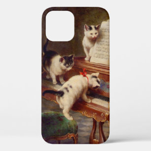 Funda Para iPhone 12 Gatitos y piano