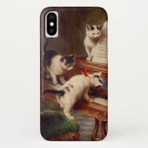 Funda Para iPhone X Gatitos y piano