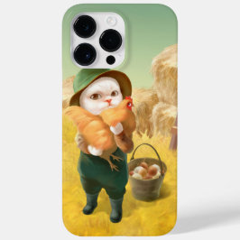 Funda Para iPhone 14 Pro Max De Case-Mate Gato Adorable con Hen en la Granja