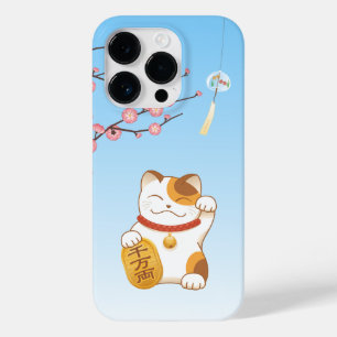 Funda Para iPhone 14 Pro De Case-Mate Gato afortunado japonés, Calico Maneki Neko