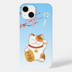 Funda Para iPhone 14 De Case-Mate Gato afortunado japonés, Calico Maneki Neko