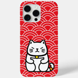 Funda Para iPhone 15 Pro Max Gato afortunado japonés o Maneki-Neko