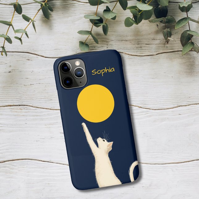 Funda De Case-Mate Para iPhone Gato Alcanzando la Luna (Subido por el creador)