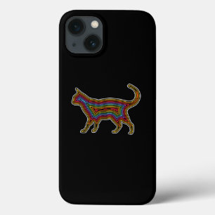 Funda Para iPhone 13 Gato arco iris