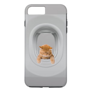 Funda Para iPhone 8 Plus/7 Plus Gato Atigrado Jet Gatito Lindo Gracioso Divertido