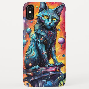 Funda Para iPhone XS Max Gato azul I