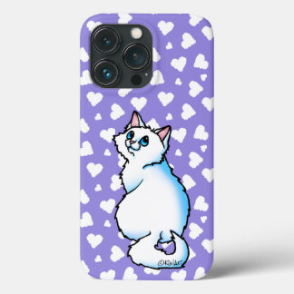 Funda Para iPhone 13 Pro Gato blanco