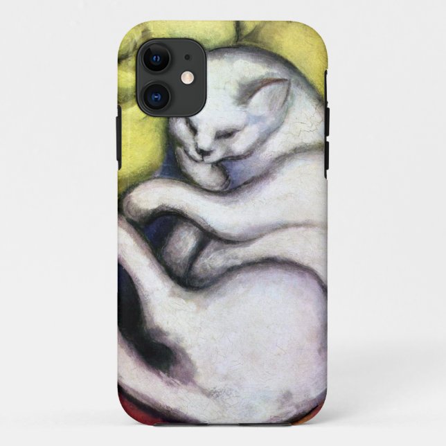 Funda De Case-Mate Para iPhone Gato blanco, Franz Marc (Reverso)