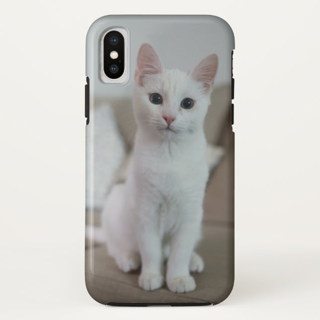 Funda De Case-Mate Para iPhone Gato blanco | Zazzle_Growshop. (Reverso)