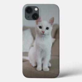 Funda Para iPhone 13 Gato blanco | Zazzle_Growshop.