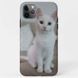 Funda Para iPhone 11 Pro Max Gato blanco | Zazzle_Growshop.
