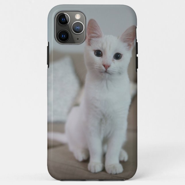 Funda De Case-Mate Para iPhone Gato blanco | Zazzle_Growshop. (Reverso)