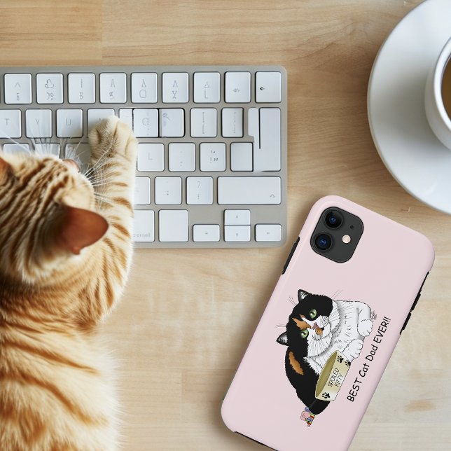 Funda De Case-Mate Para iPhone Gato Calico del Día del Padre (Subido por el creador)