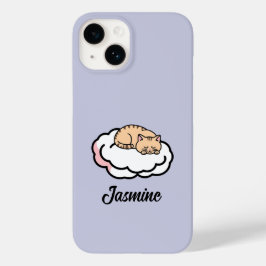 Funda Para iPhone 14 De Case-Mate Gato Chubby personalizado curvando - lindo