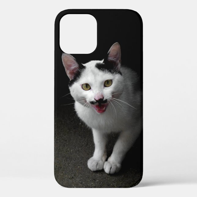 Funda De Case-Mate Para iPhone Gato con bigote (Reverso )